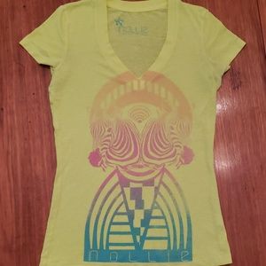 Neon yellow v neck